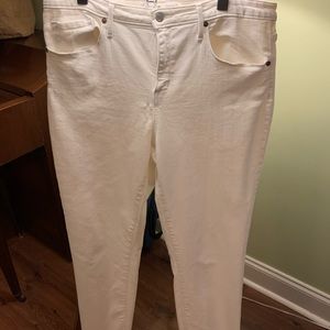 Mossimo size 16 crop jeans, with unfinished ankle.
